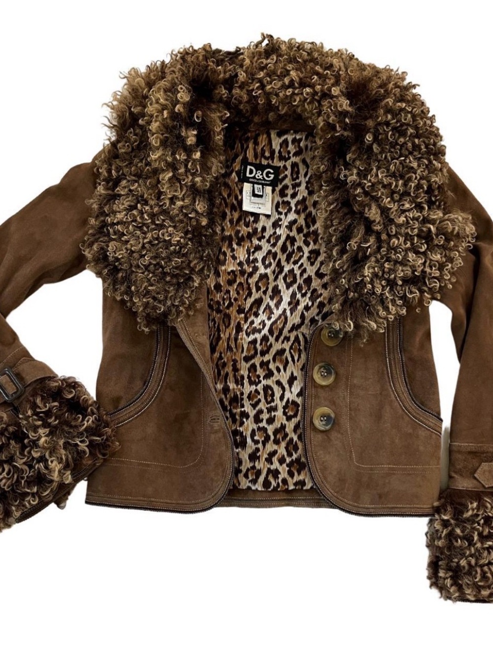 Vintage Dolce & Gabbana Brown Suede Jacket